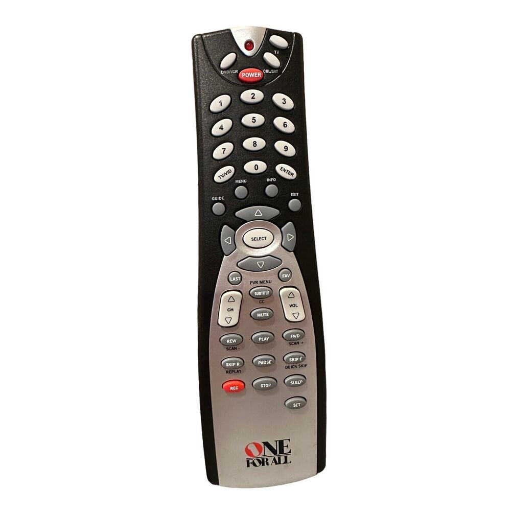 Universal Remote Control One For All URC-3021BG1 TV DVD VCR TESTED